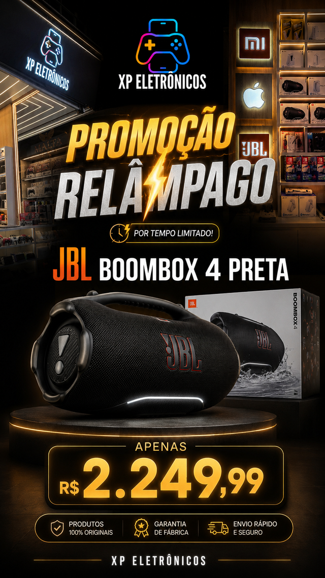 Caixa de Som JBL Boombox 4 - Preta